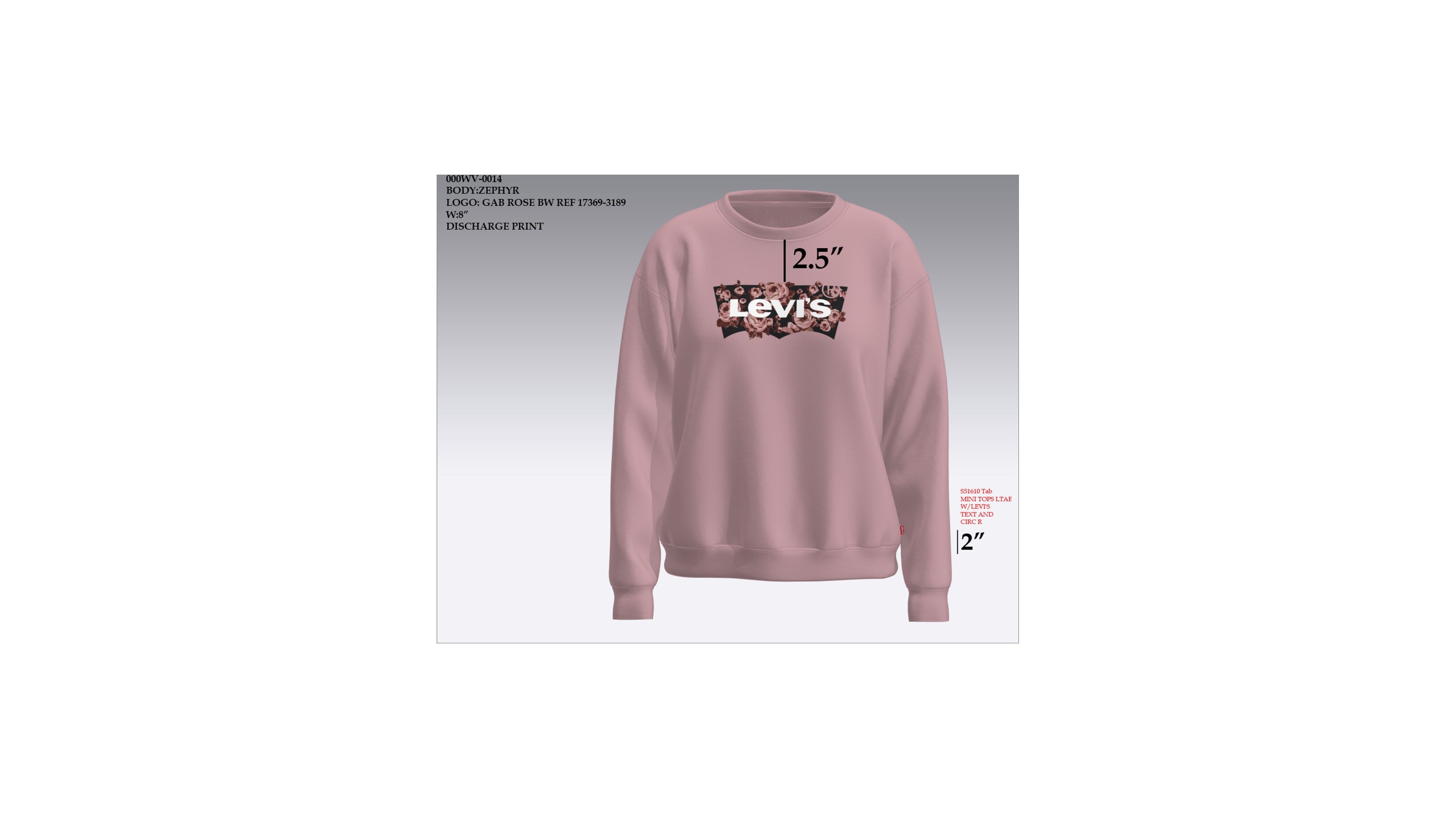 levis lse gr everyday crew gab rose bw fill zephyr